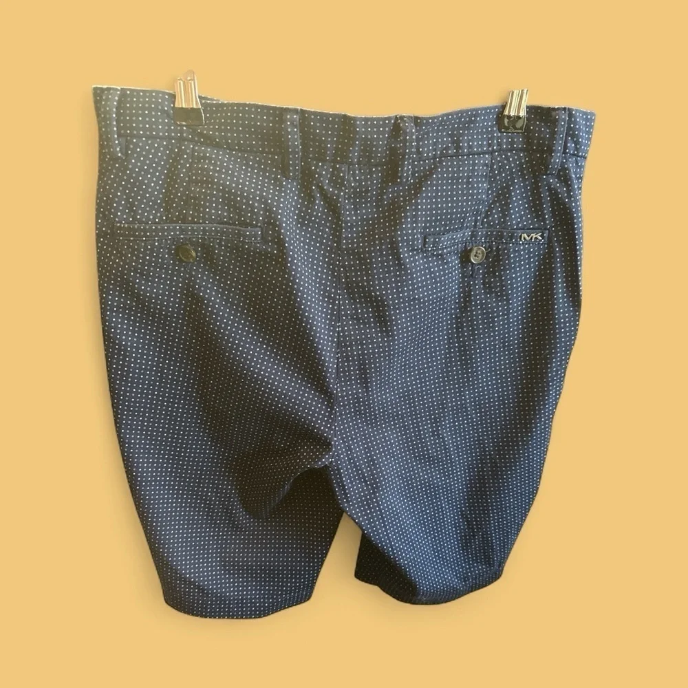 Michael Kors Men's Size 30W Navy Blue Polka Dot Shorts Preppy Business Casual